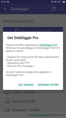 DiskDigger android App screenshot 0