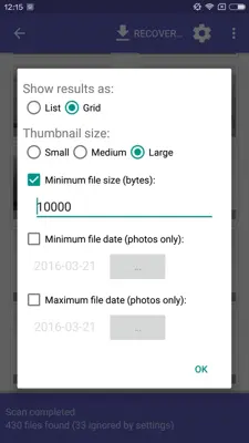 DiskDigger android App screenshot 2